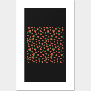 Sweet strawberry Pattern Posters and Art